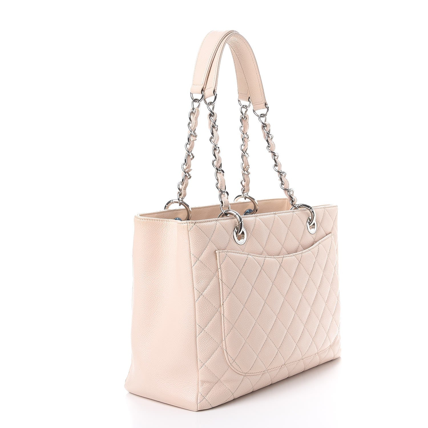Chanel Caviar Quilted Grand Shopping Tote GST Light Pink 3 of 11