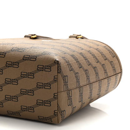 Balenciaga Coated Canvas BB Monogram Small Signature East West Shopper Bag Beige Brown 10 of 10