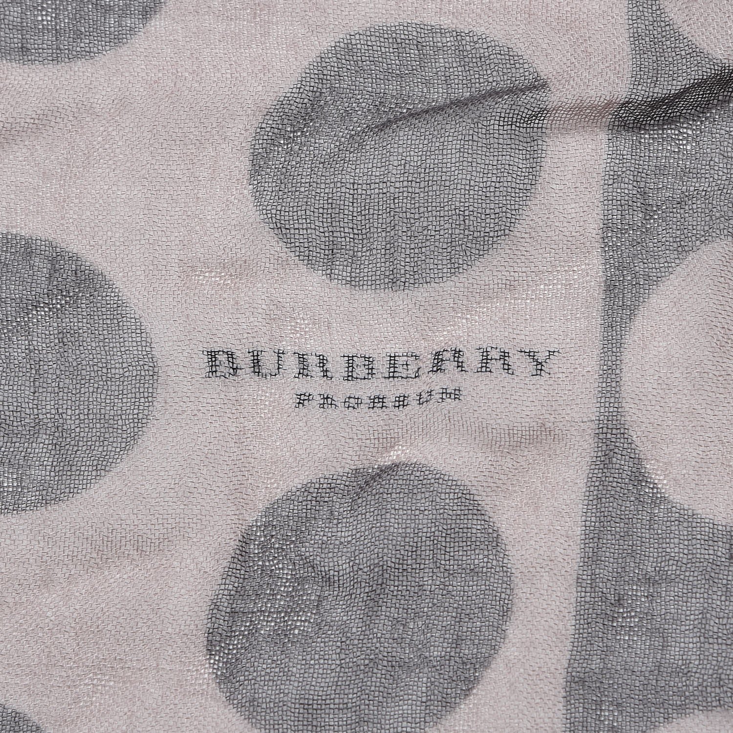 Burberry Prorsum Cashmere Silk Polka Dot Fringe Scarf Grey 3 of 5