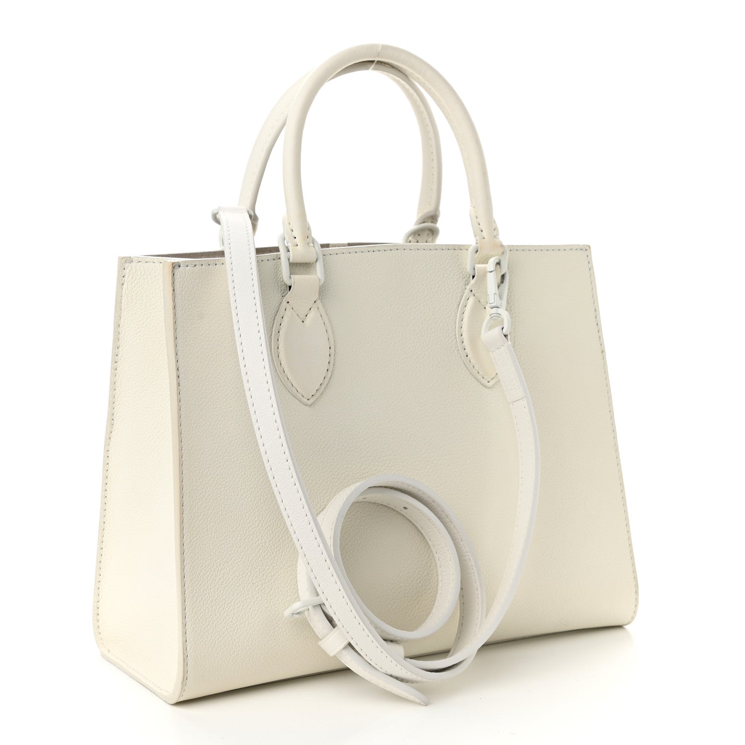 Louis Vuitton Soft Calfskin Lockme Tote PM White 3 of 9