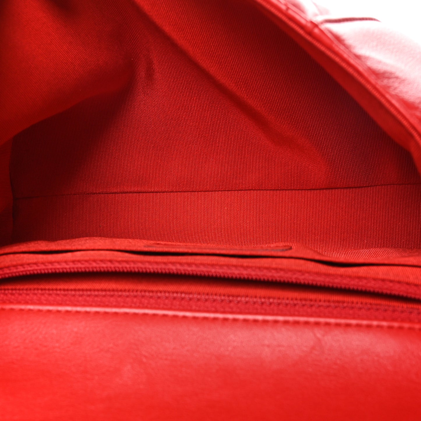 Calfskin Quilted Medium Daily Chevron Flap Red