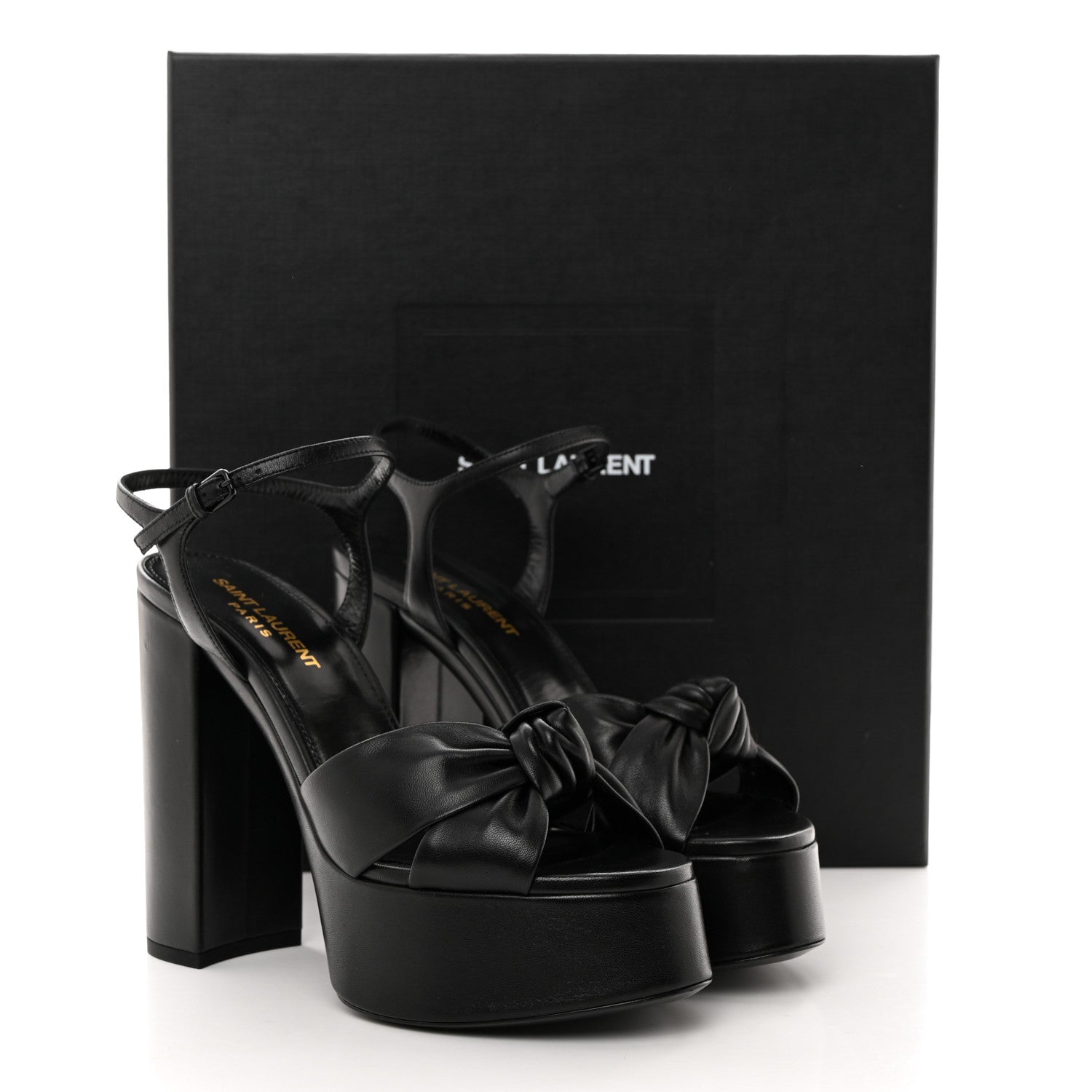 Saint Laurent Vendome Bianca 85 Platform Sandals 37 Black 9 of 9