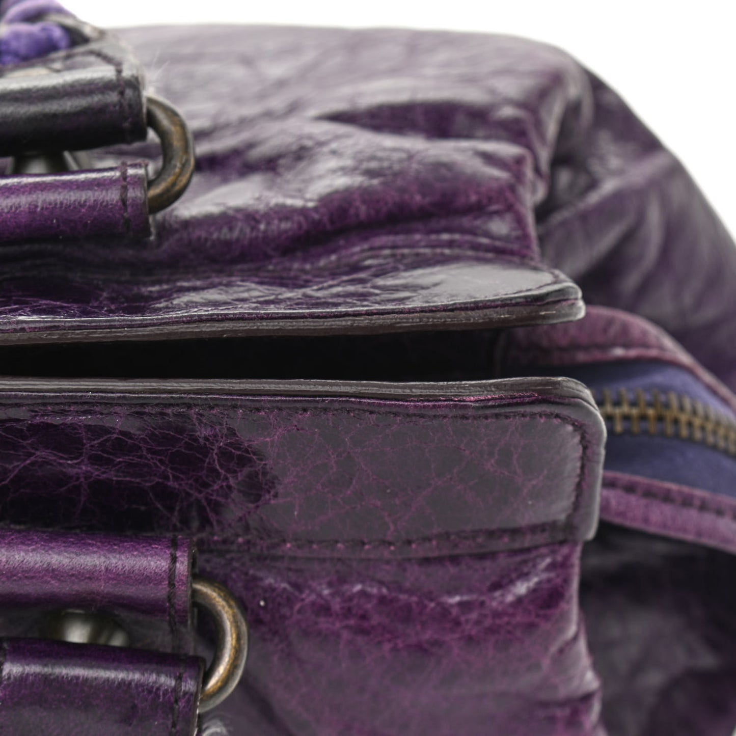 Agneau Classic Hardware Step Violet