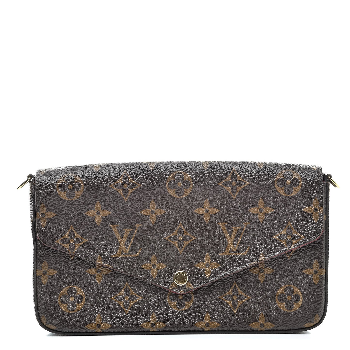 Monogram Pochette Felicie Chain Wallet Fuchsia