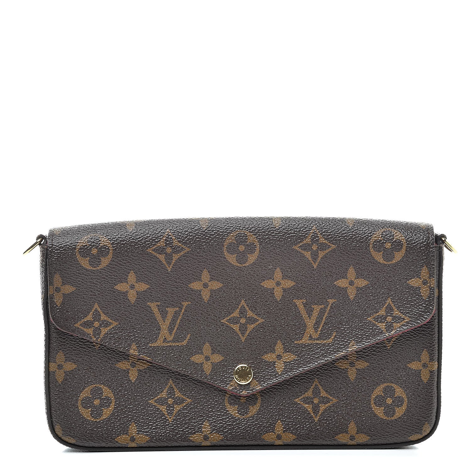 Louis Vuitton Monogram Pochette Felicie Chain Wallet Fuchsia 1 of 9