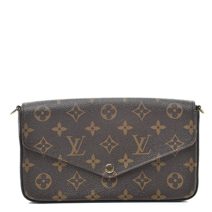 Louis Vuitton Monogram Pochette Felicie Chain Wallet Fuchsia 1 of 9