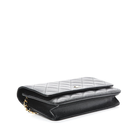 Chanel Caviar Quilted Wallet On Chain WOC Black 3 of 12