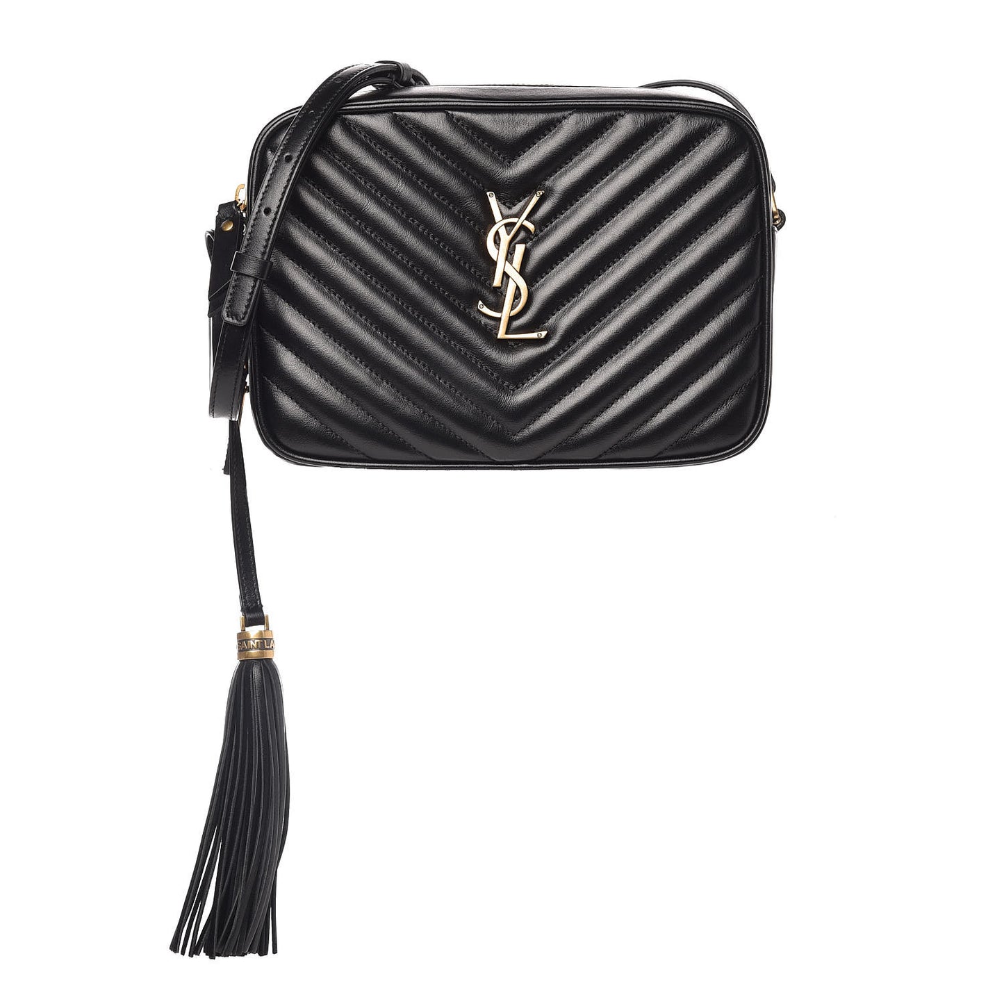 Calfskin Matelasse Monogram Lou Camera Bag Black