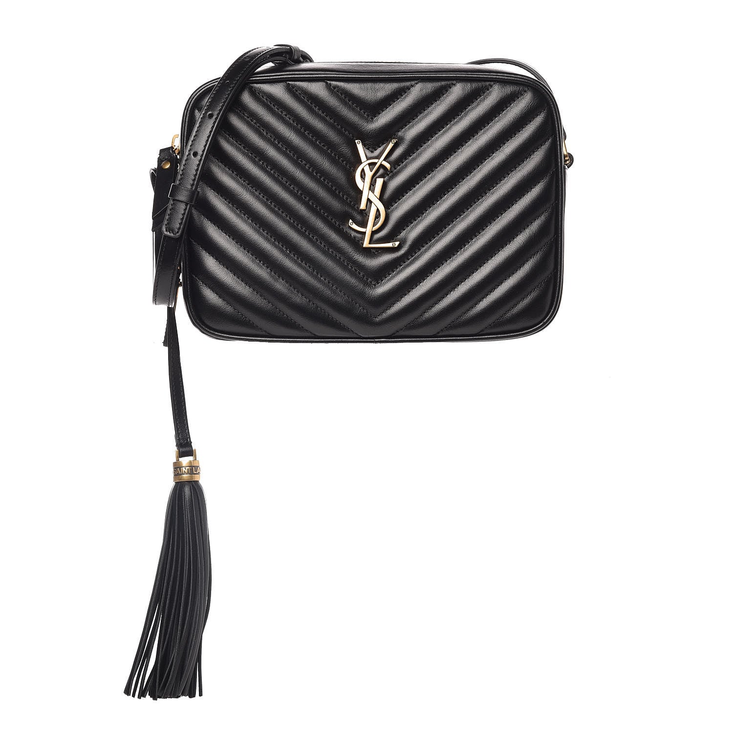 Saint Laurent Calfskin Matelasse Monogram Lou Camera Bag Black 1 of 10