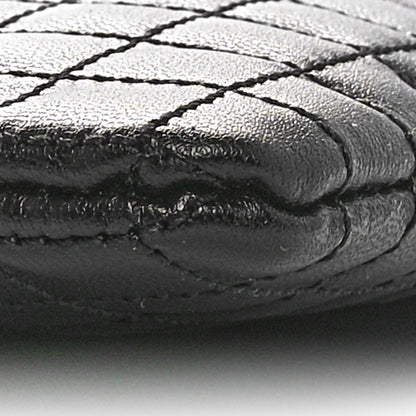 Celine Calfskin Quilted C Charm Pouch Black 10 of 11