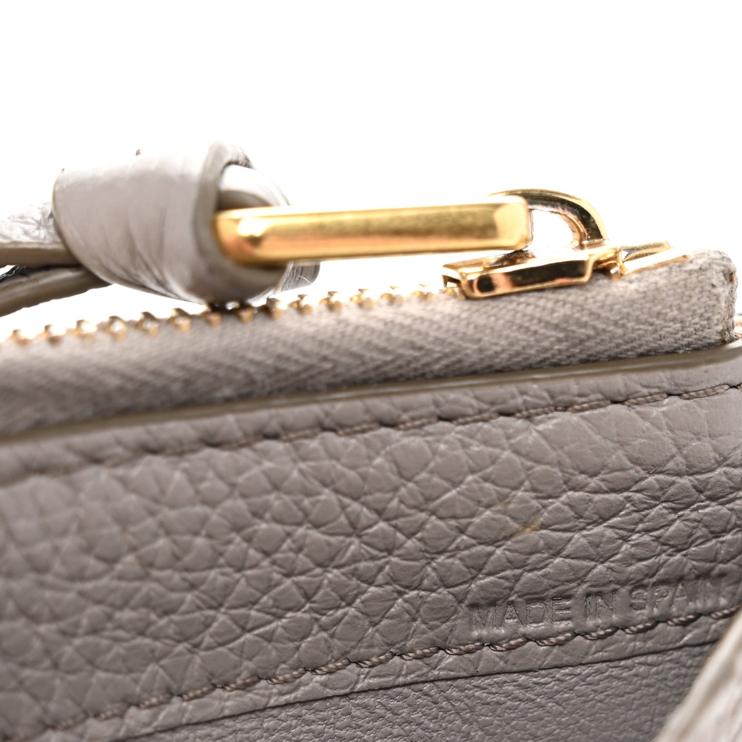 Chloe Grained Calfskin Medium Marcie Zip Card Holder Cashmere Grey 8 of 11