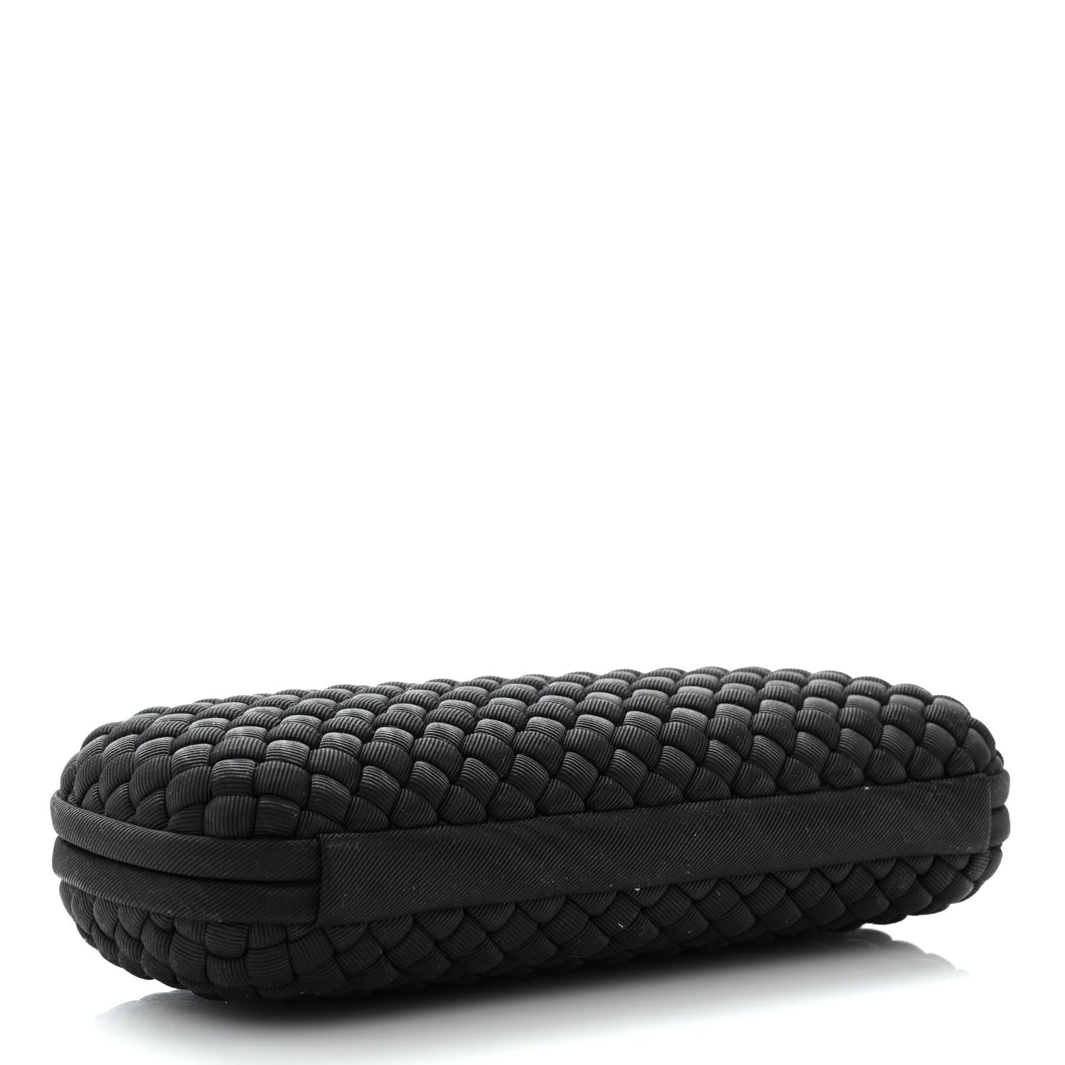 Bottega Veneta Silk Faille Intrecciato Knot Clutch Black 4 of 6