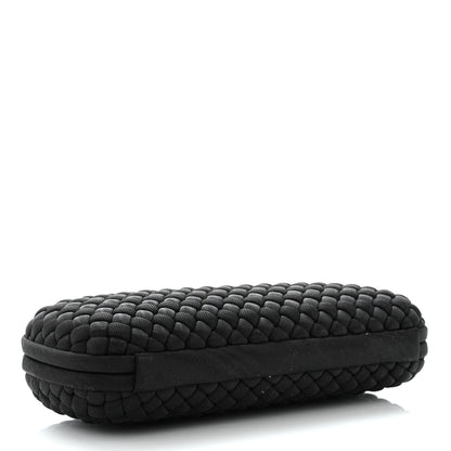 Bottega Veneta Silk Faille Intrecciato Knot Clutch Black 4 of 6