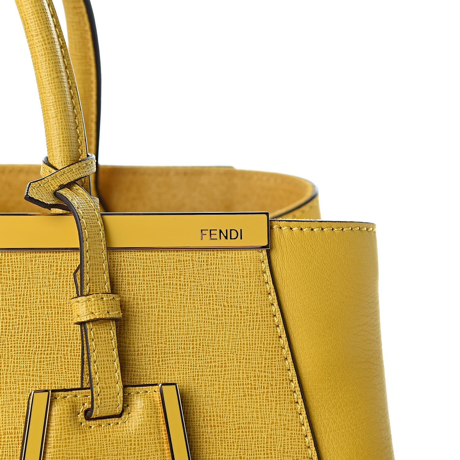 Fendi Vitello Elite Regular 2Jours Tote Mustard 11 of 11