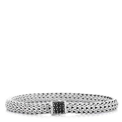 John Hardy Sterling Silver Black Sapphire 6.5mm Classic Chain Bracelet 1 of 4