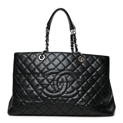 Chanel Caviar Quilted XL Grand Shopping Tote GST Black 1 of 12