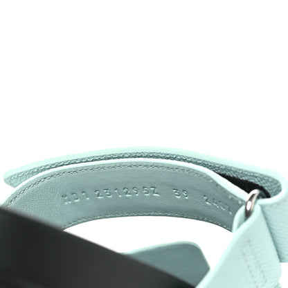 Hermes Epsom Womens Chypre Sandals 39 Bleu Cristaux 8 of 9