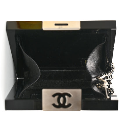 Chanel Plexiglass Minaudiere Wristlet Clutch Black 5 of 10