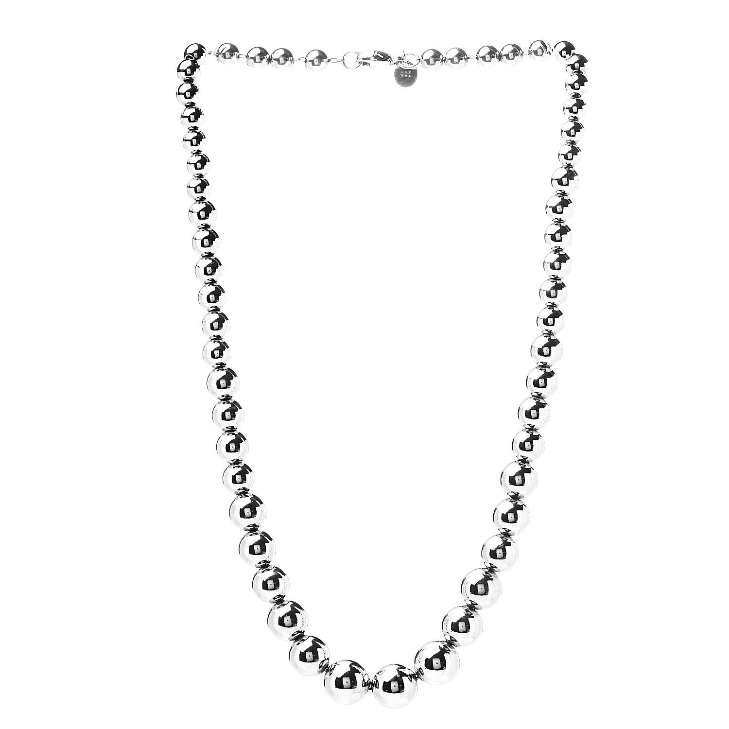 Tiffany Sterling Silver HardWear Graduated Ball Necklace 3 of 7