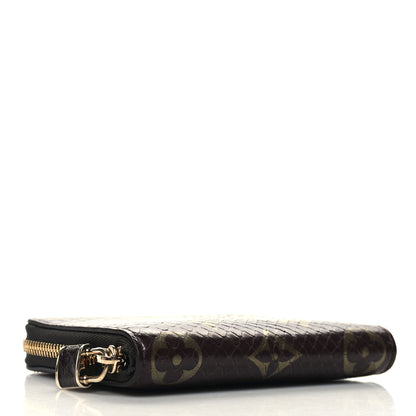 Louis Vuitton Snakeskin Monogram Zippy Padlock Coin Purse Brown 4 of 7