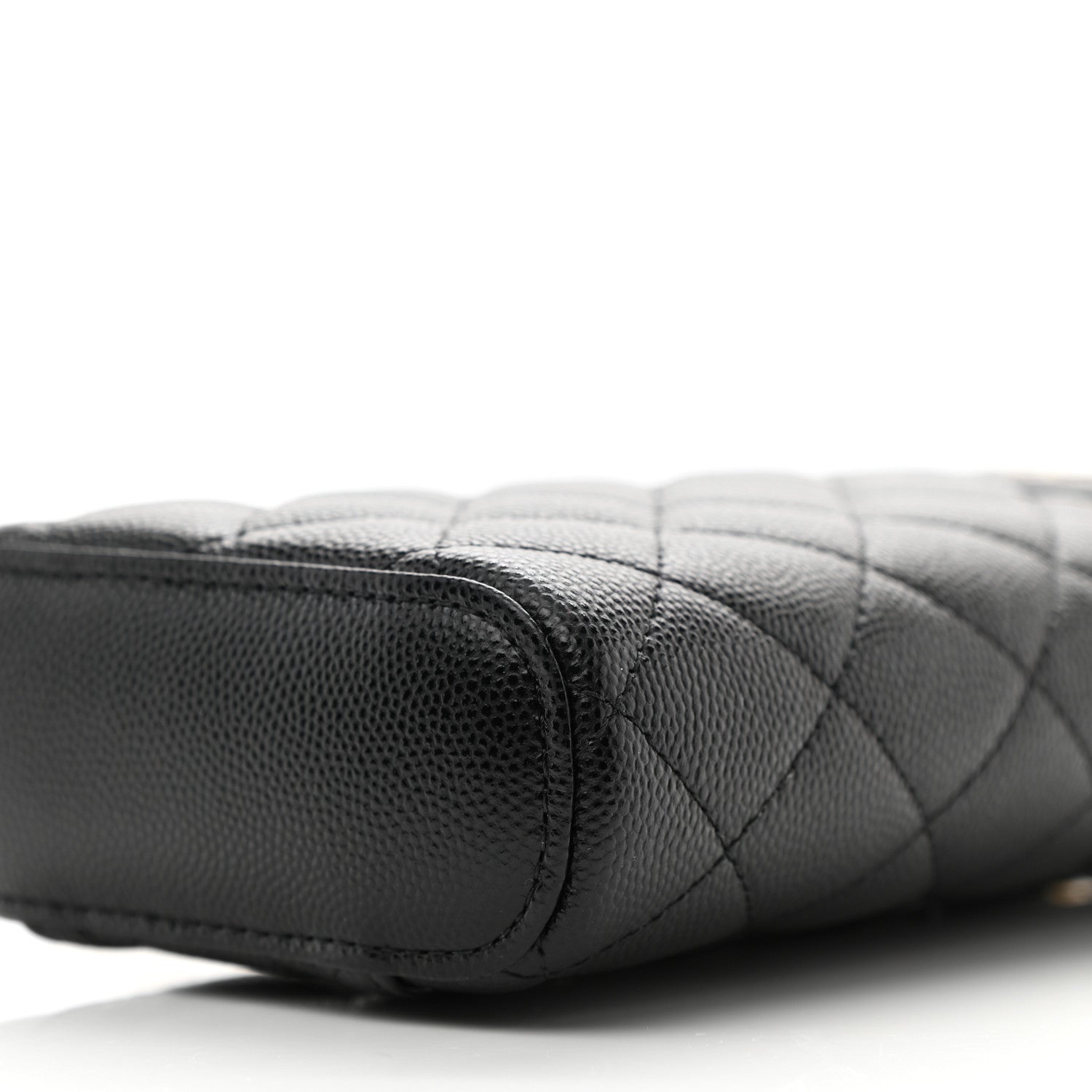 Chanel Caviar Quilted Phone Holder With Chain Black 9 of 10