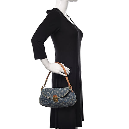 Louis Vuitton Monogram Denim Mini Pleaty Blue 2 of 11