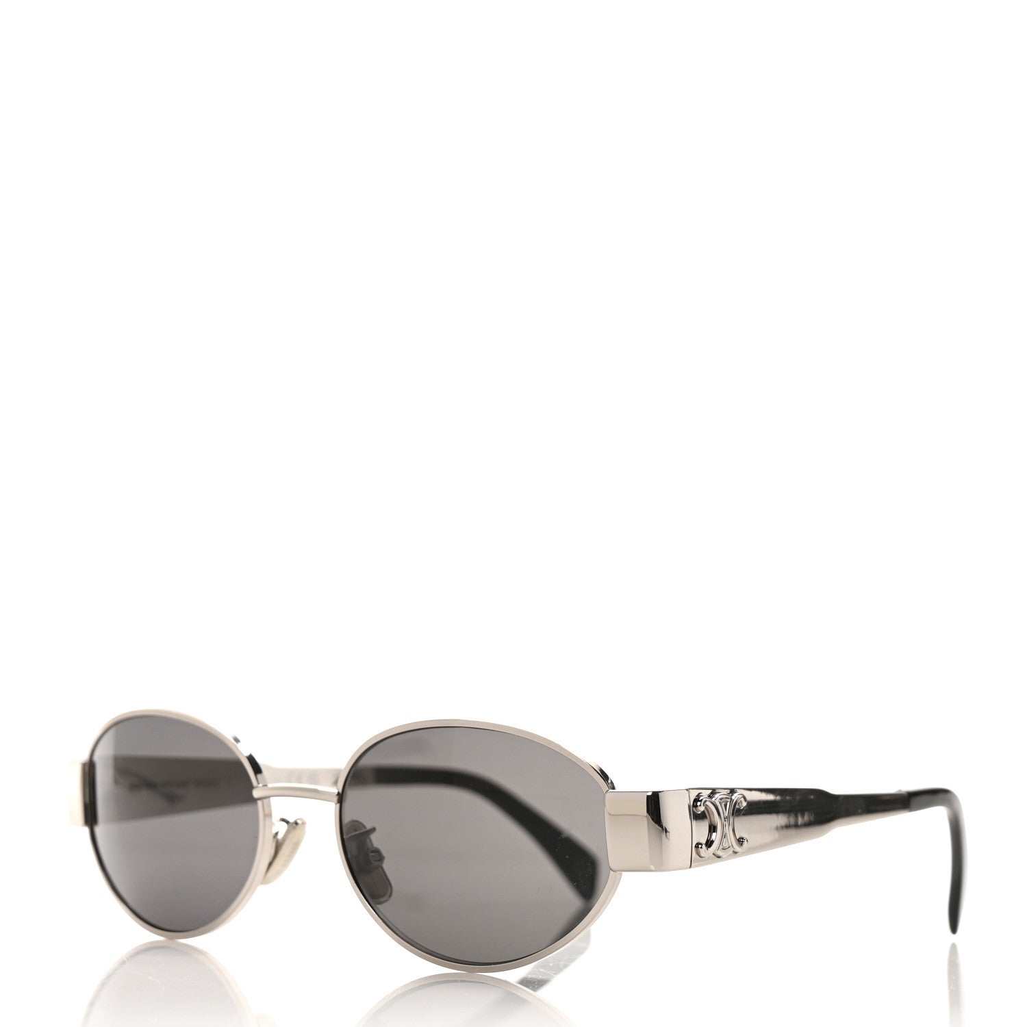 Celine Metal Triomphe 01 Sunglasses CL40235U Silver Black 1 of 6