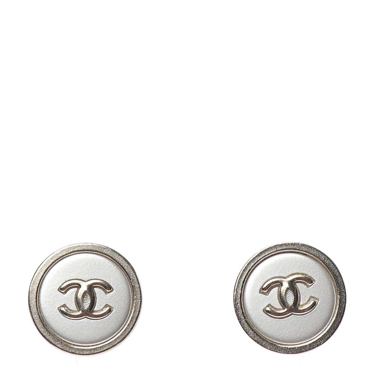 Pearl Coco Round Earrings Gold Pearly White