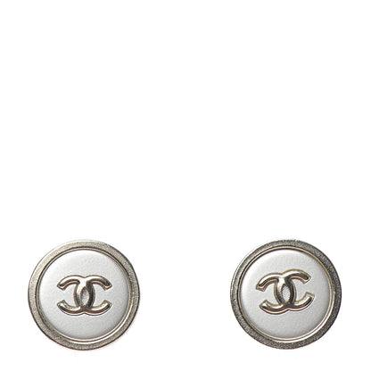 Chanel Pearl Coco Round Earrings Gold Pearly White 1 of 4