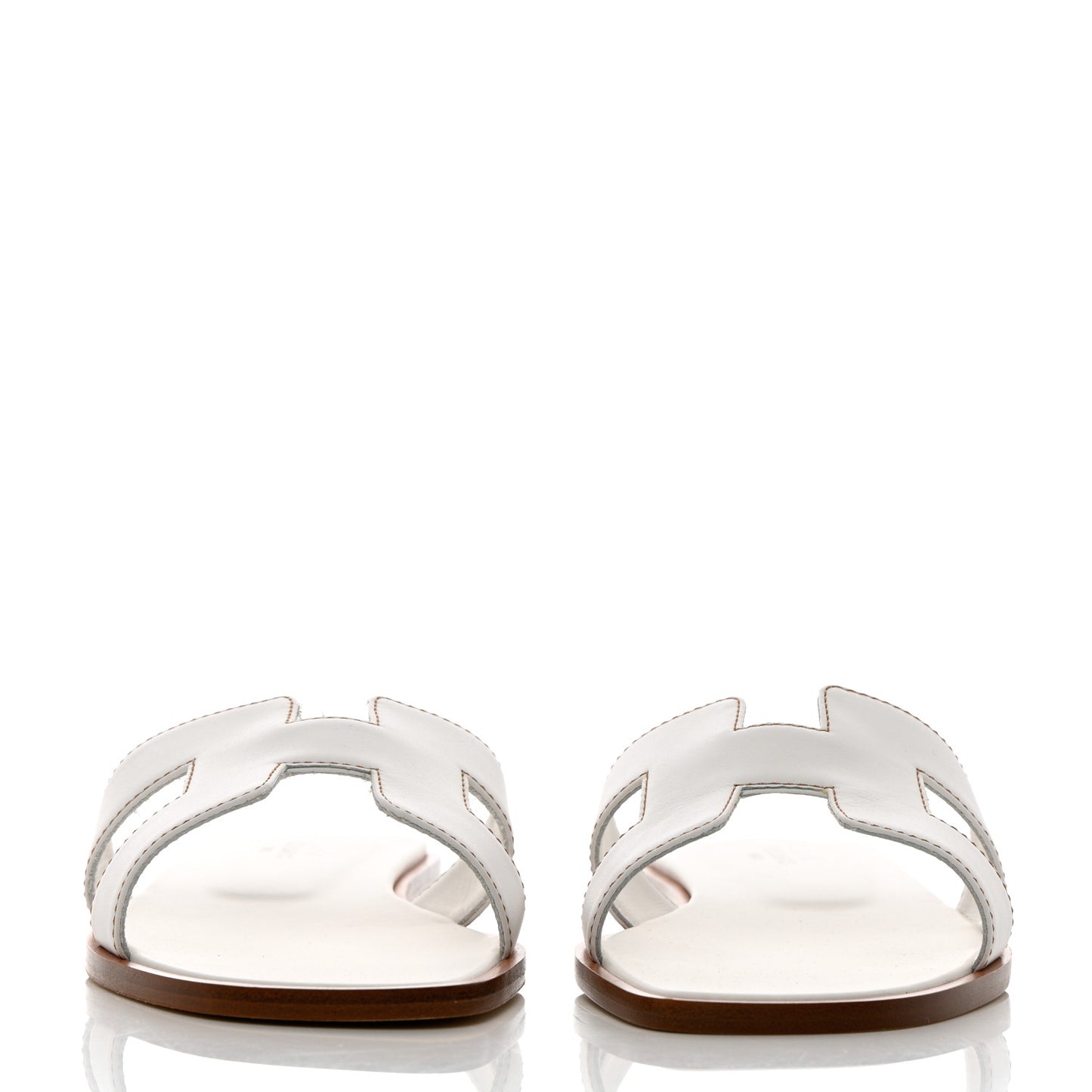Box Calfskin Oran Sandals 37.5 White
