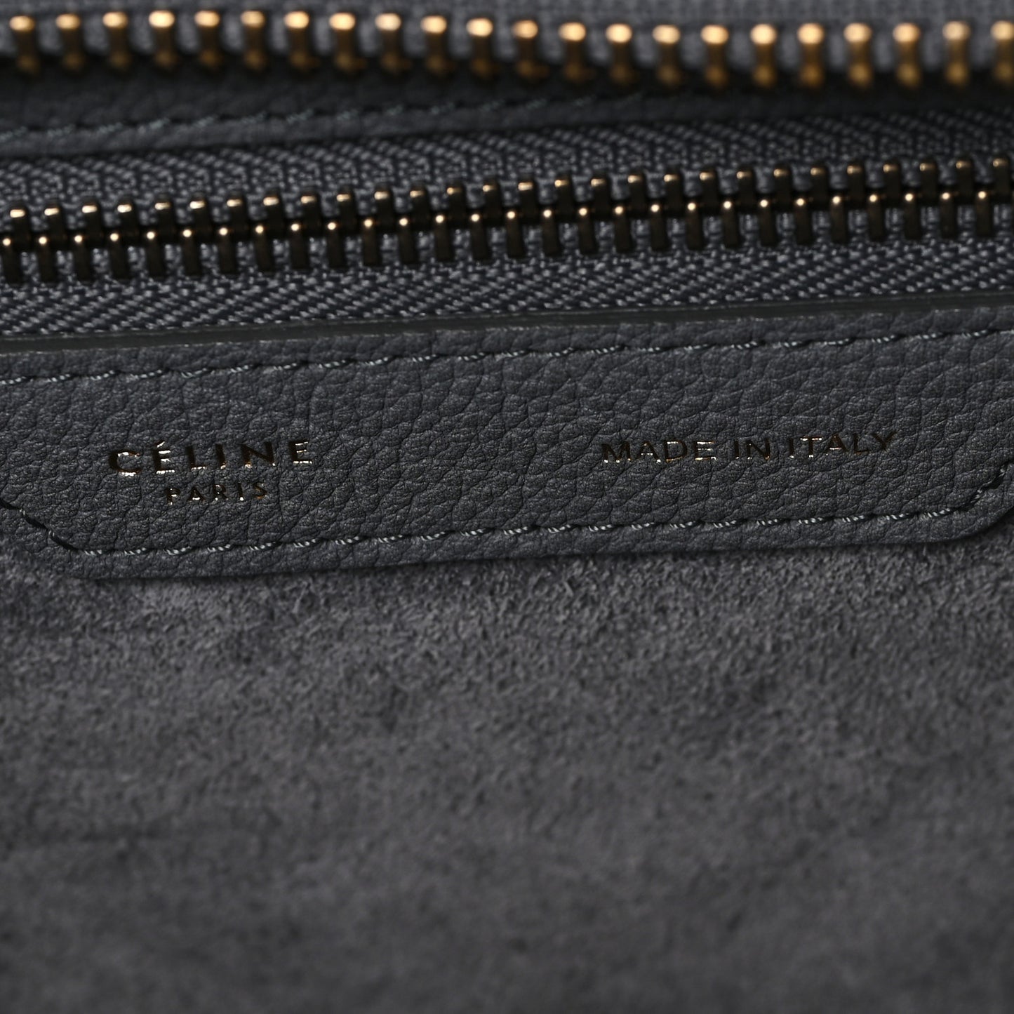 Baby Drummed Calfskin Micro Luggage Kohl