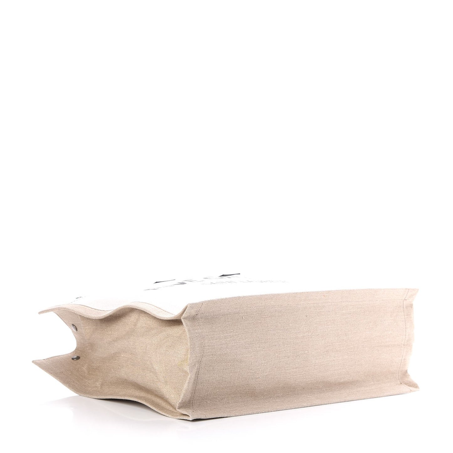 Linen Calfskin Rive Gauche Tote Optic White