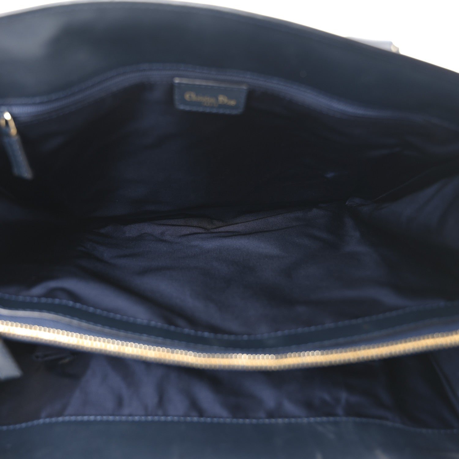 Christian Dior Monogram Calfskin Pocket Tote Navy Blue 5 of 10