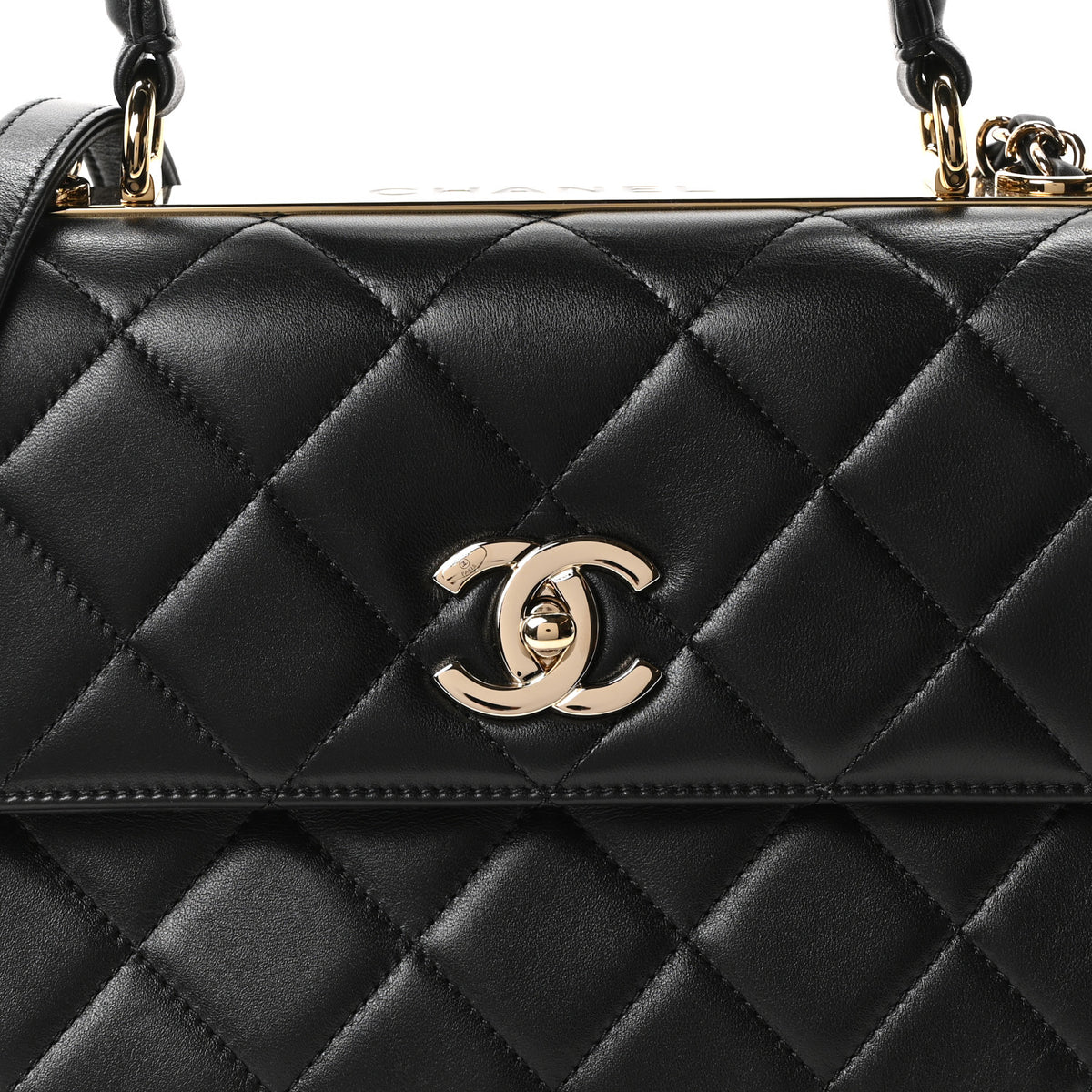 Chanel Lambskin Quilted Small Trendy CC Dual Handle Flap Bag Black 8 of 10