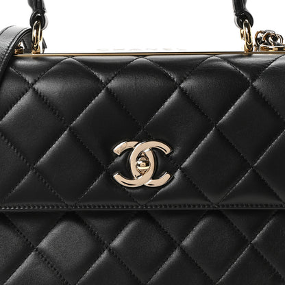 Chanel Lambskin Quilted Small Trendy CC Dual Handle Flap Bag Black 8 of 10