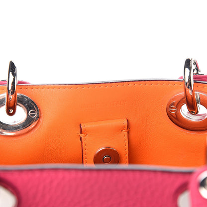 Christian Dior Bullcalf Small Diorissimo Tote Pink Red 7 of 12