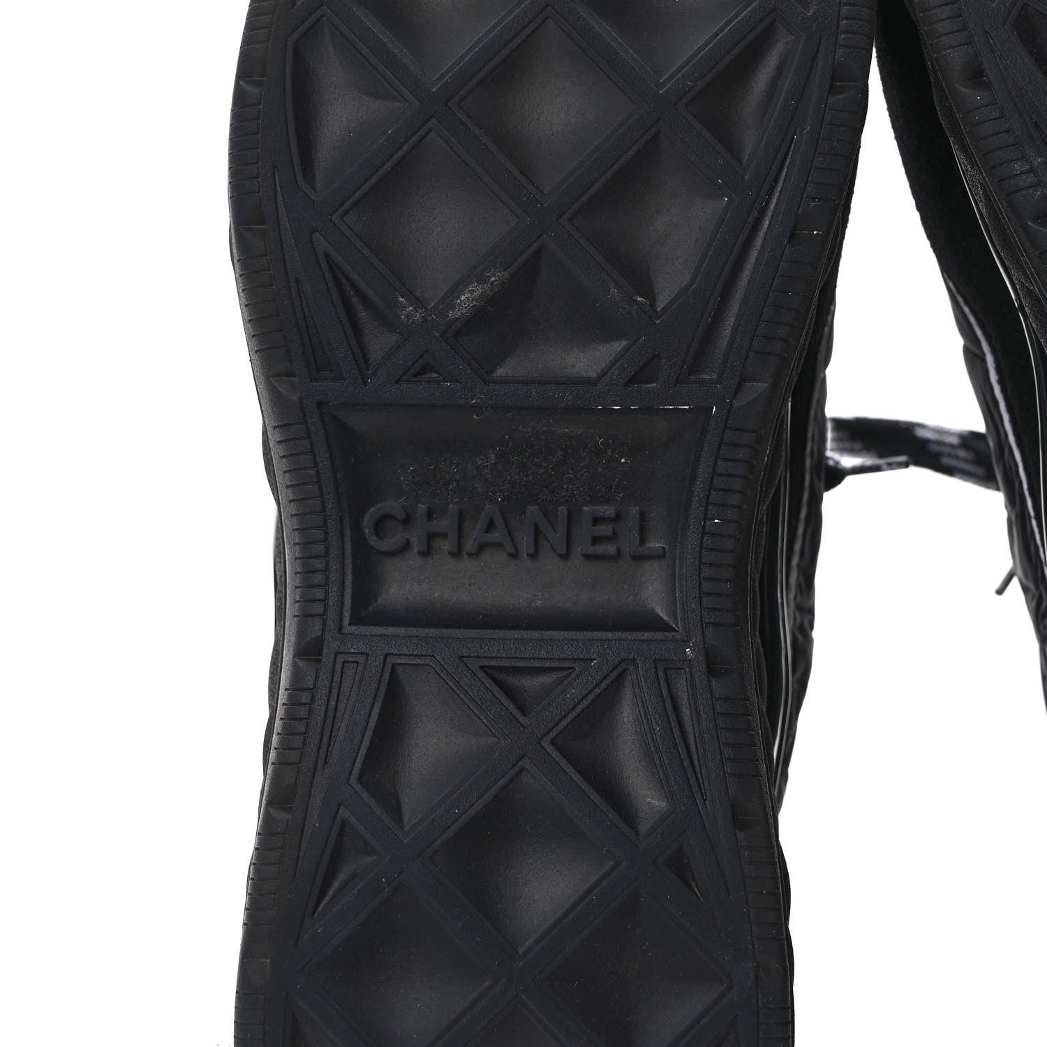 Chanel Fabric Calfskin Suede Womens CC Sneakers 40 Black 6 of 8