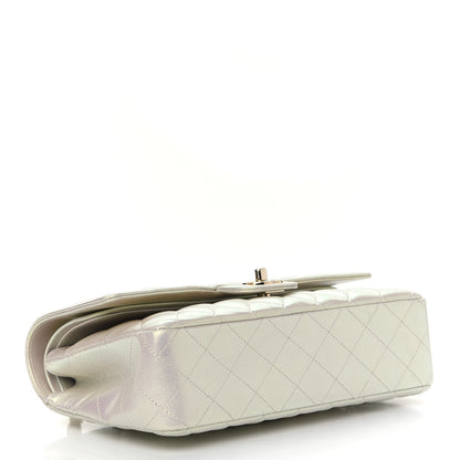 Chanel Iridescent Lambskin Quilted Medium Double Flap Ivory 4 of 9