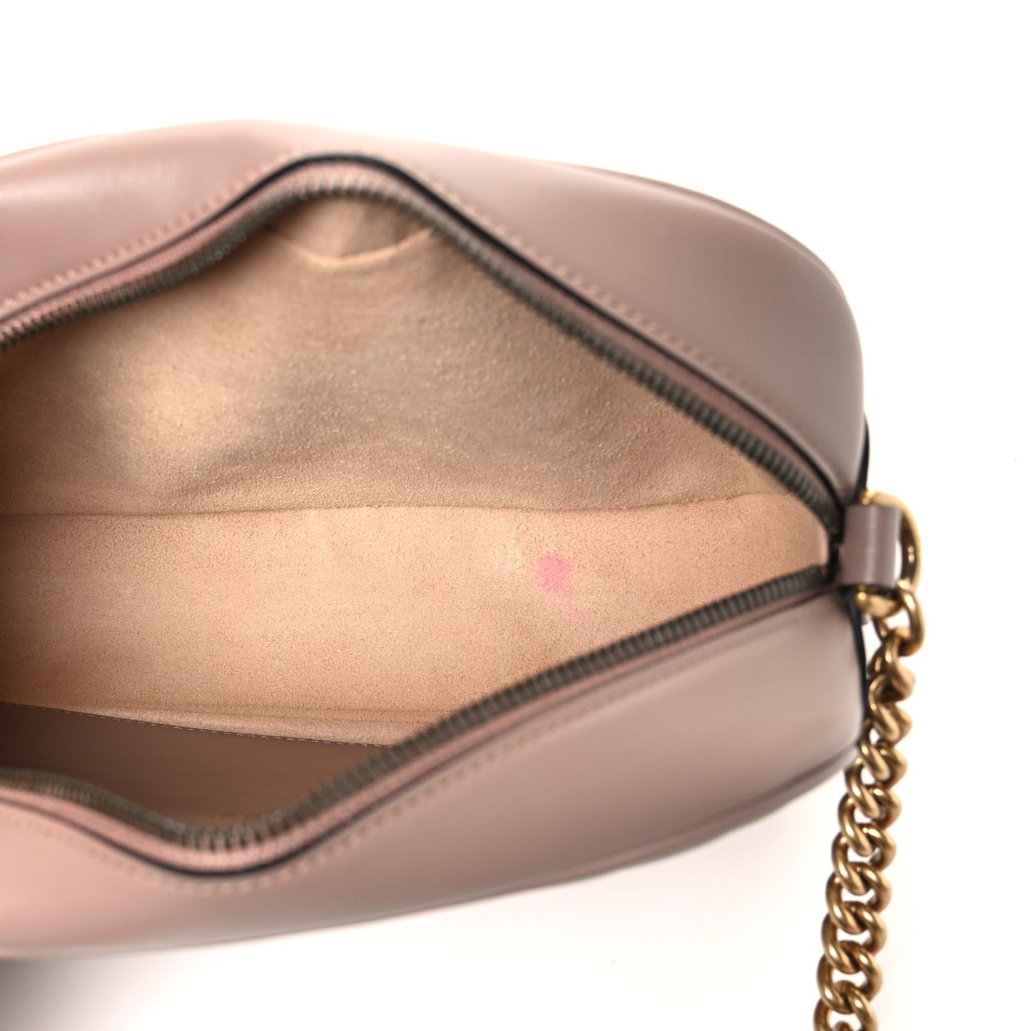 Calfskin Matelasse Small GG Marmont Chain Shoulder Bag Porcelain Rose