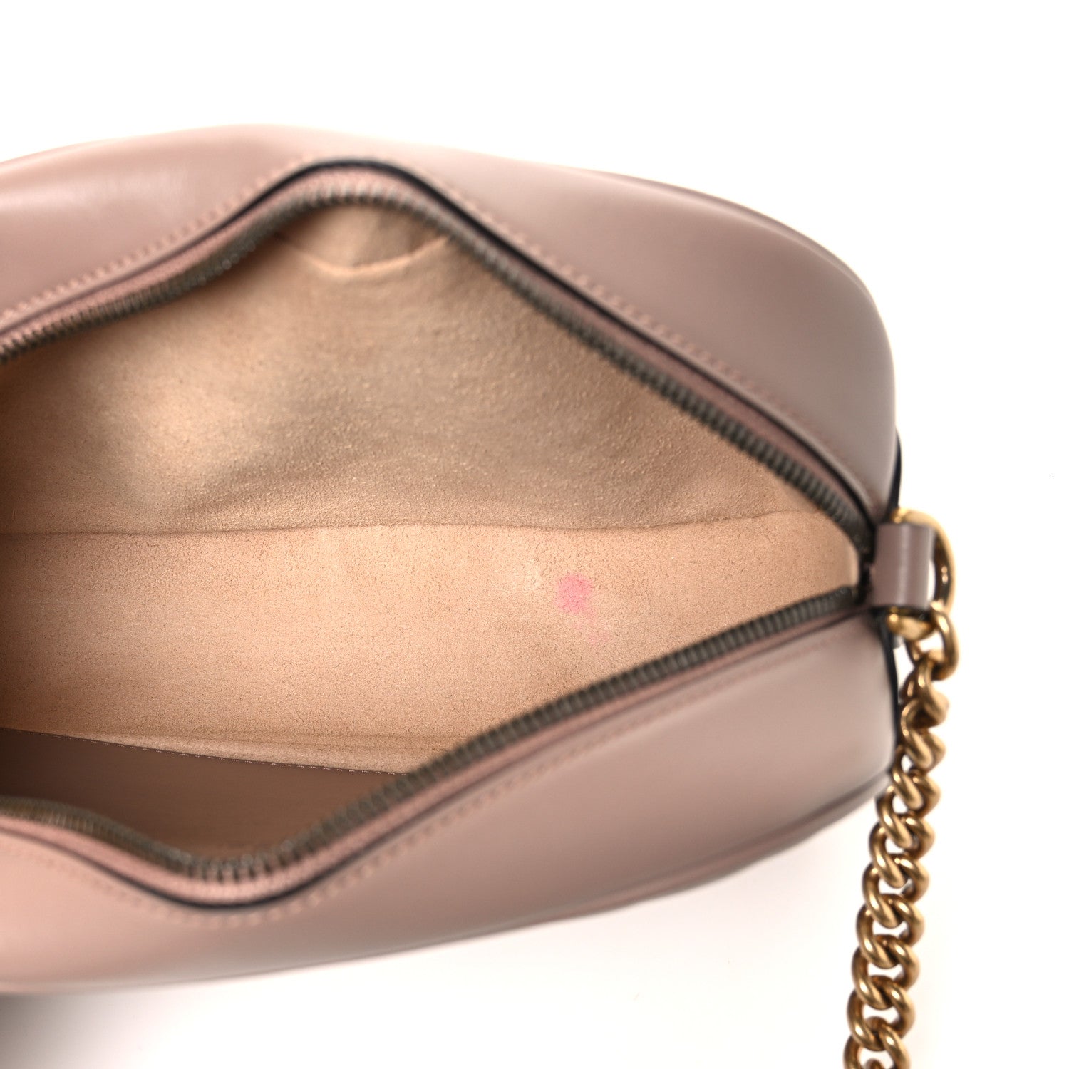 Gucci Calfskin Matelasse Small GG Marmont Chain Shoulder Bag Porcelain Rose 5 of 11