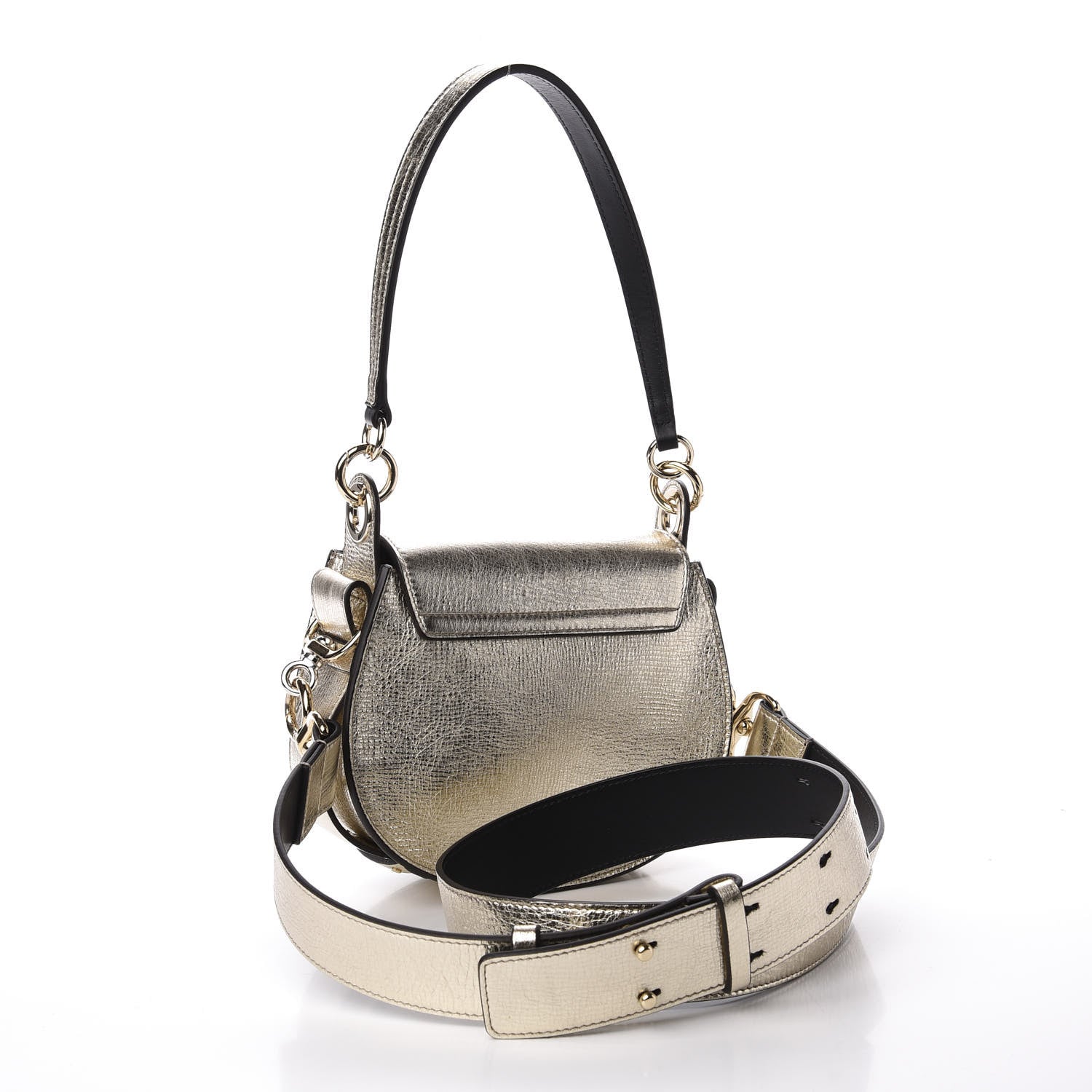 Chloe Metallic Calfskin Small Tess Bag Gold 2 of 10