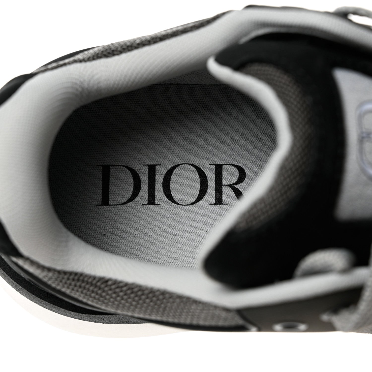 Christian Dior Technical Mesh Calfskin Womens B29 Sneakers 39 Black Grey 7 of 8