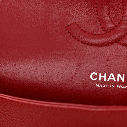 Chanel Caviar Quilted Medium Double Flap Dark Red 12 of 12