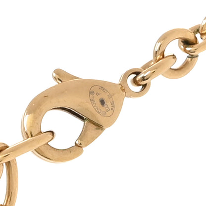 Chanel Crystal CC Heart Link Pendant Necklace Gold 4 of 4