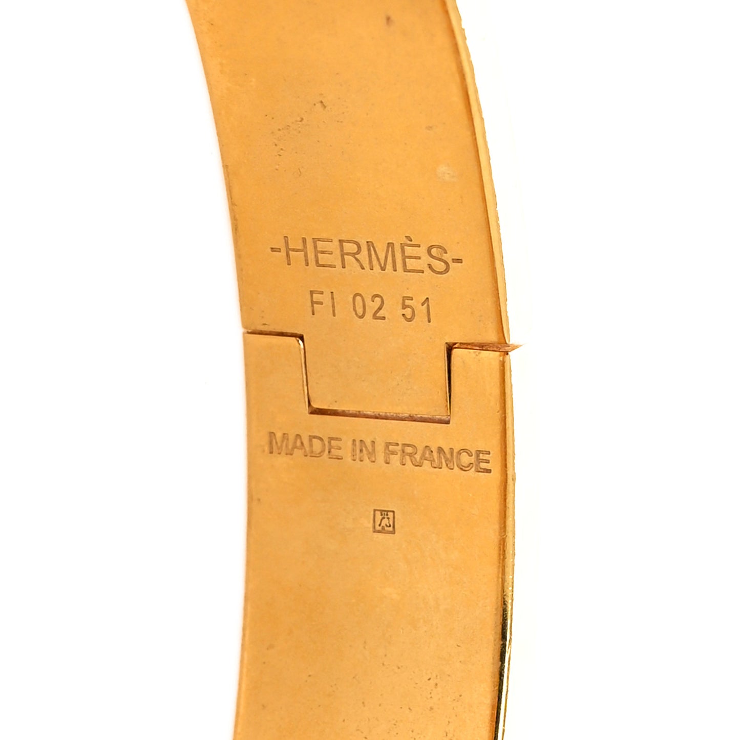 Enamel Narrow Clic Clac H Bracelet PM Marron Glace