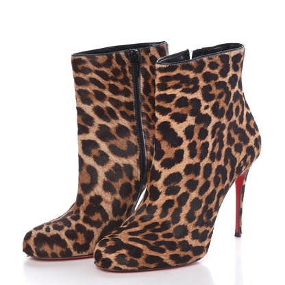 Christian Louboutin Pony Hair Leopard Print Fifi 100 Booties 38 3 of 7