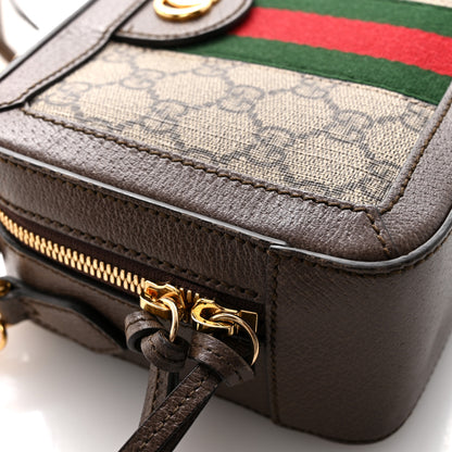 Gucci GG Supreme Monogram Mini Ophidia Top Handle Shoulder Bag Brown 14 of 16