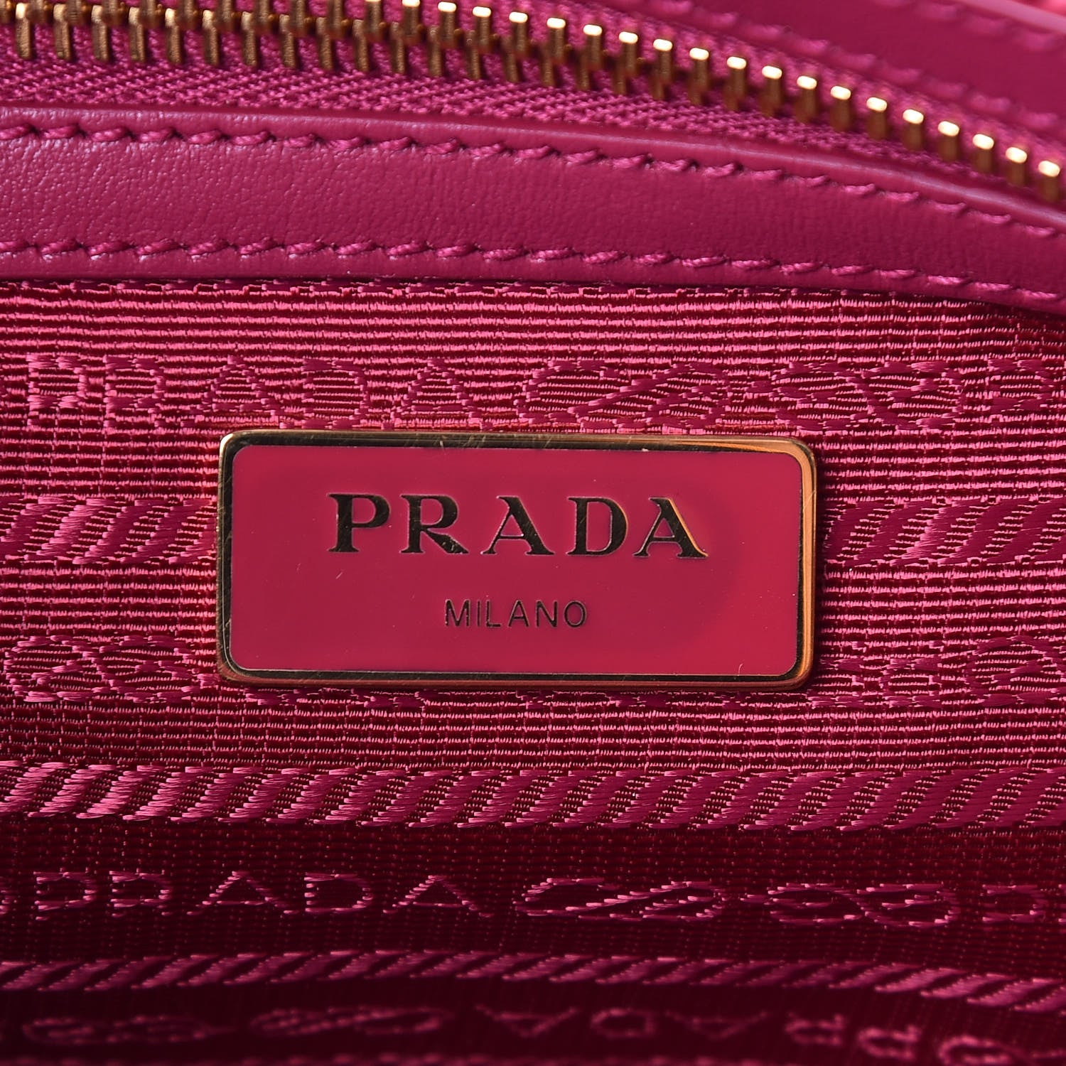 Prada Tessuto Nylon Soft Calf Small Tote Ibisco 8 of 10