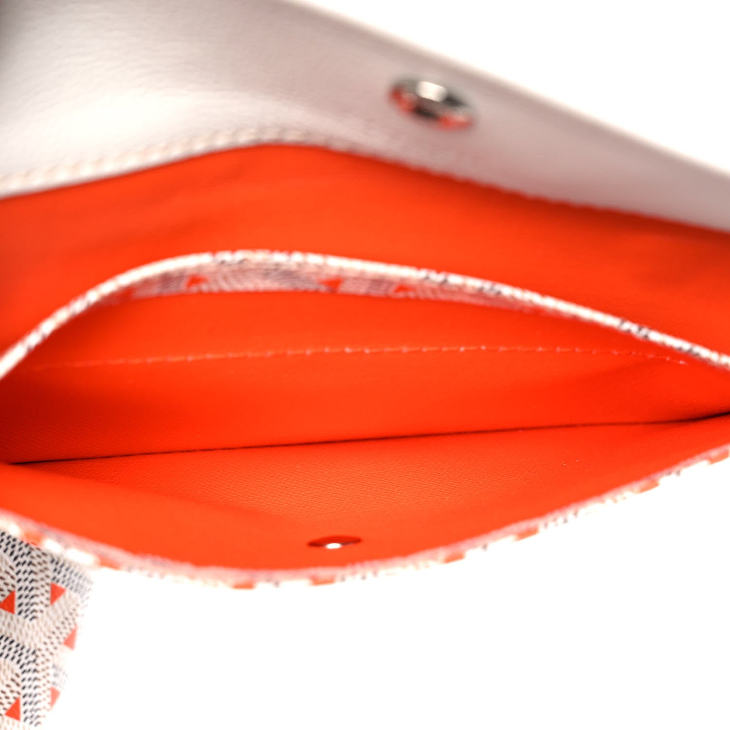 Goyard Goyardine Saint Louis Claire Voie GM White Orange 6 of 14
