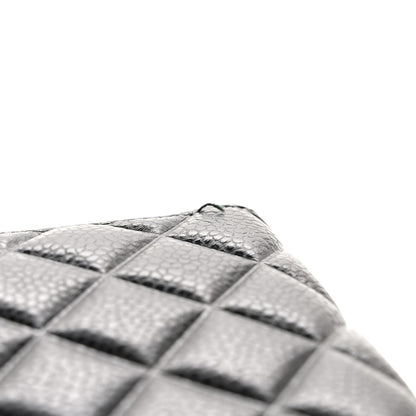 Chanel Caviar Quilted Diamond CC Gusset Zip Around Wallet Black 12 of 13